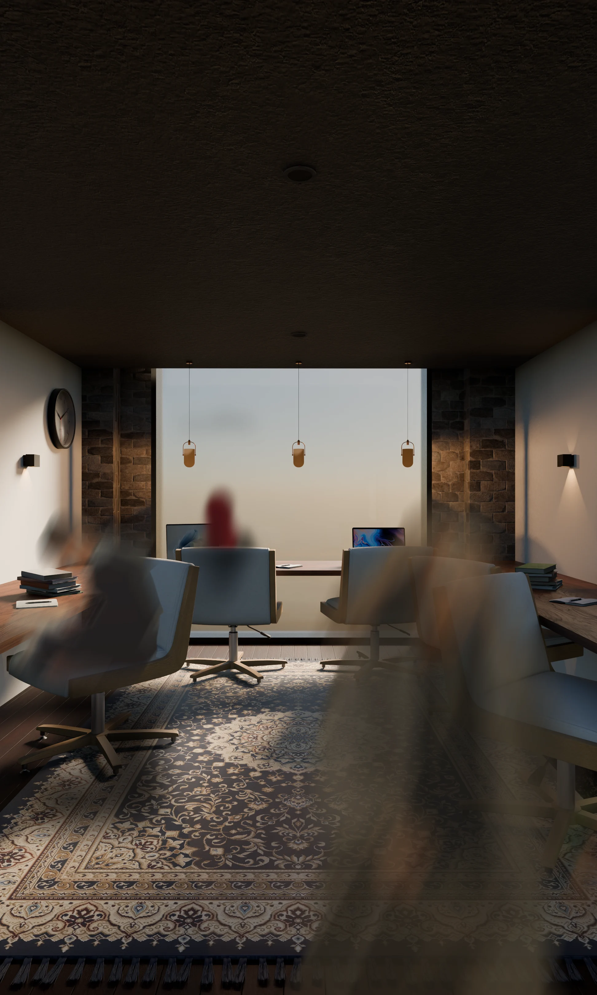 Rendered ground floor consultation office from Adolescent Escape.