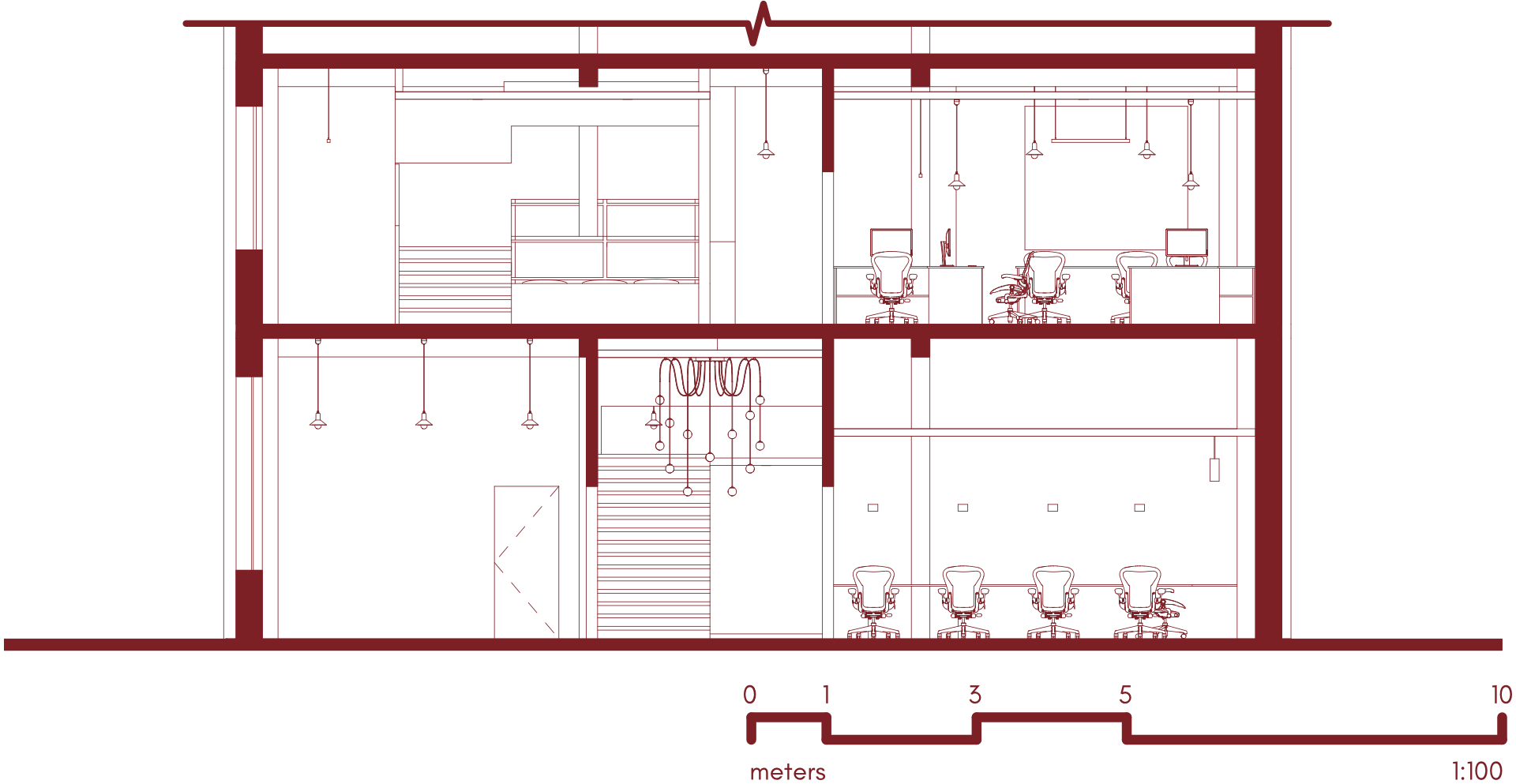 Section drawing for Adolescent Escape.