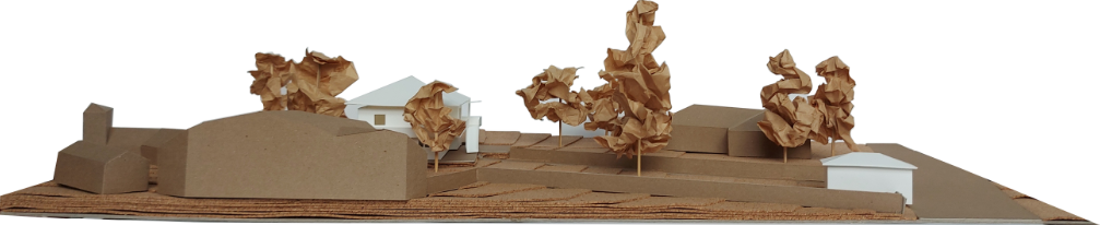 Side view of the Ανάληψη physical site model.