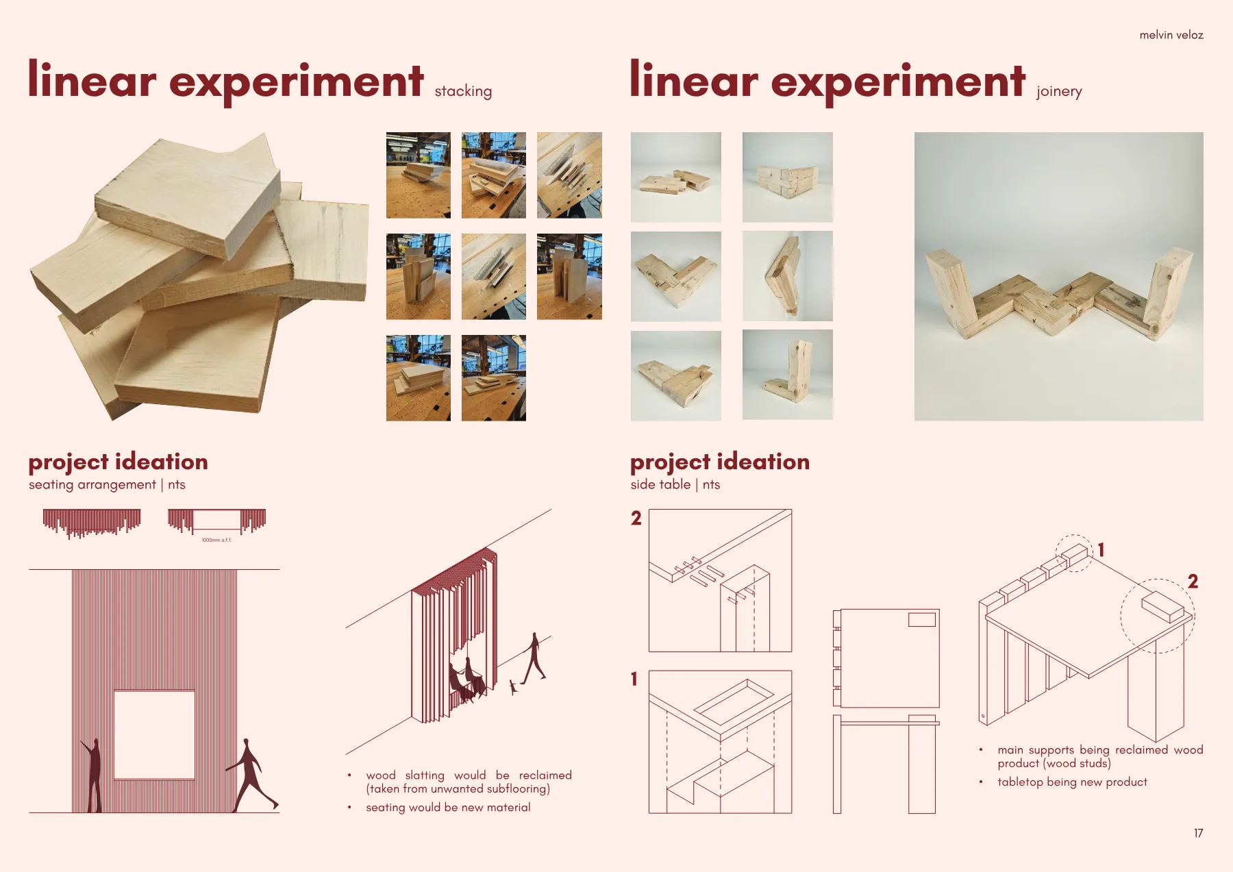 Swivel Storage linear experiments and early ideation.
