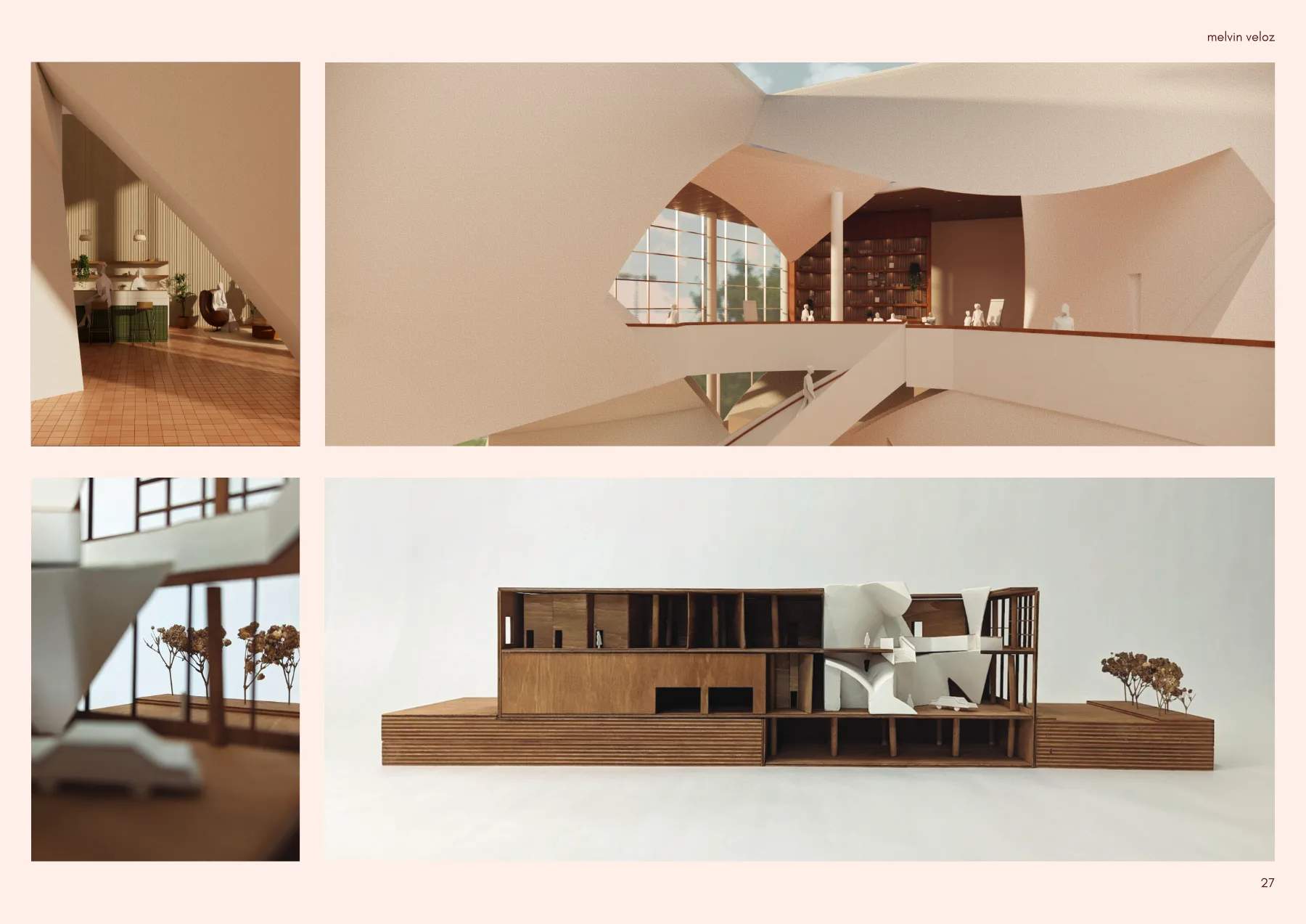 Porsche Reimagined interior renderings and physical model.